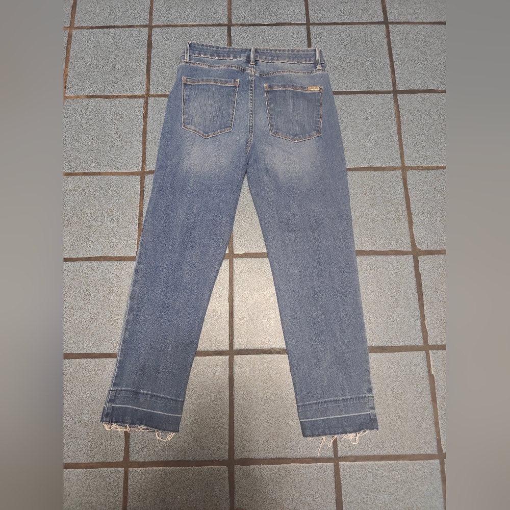 White House Black Market The Slim Crop Women's Ligh Blue Jeans Size 6 - Picture 10 of 14